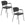 Housecraft Living Jolien Eetkamerstoelen armleuning Zwart/Donkergrijs - Set van 2