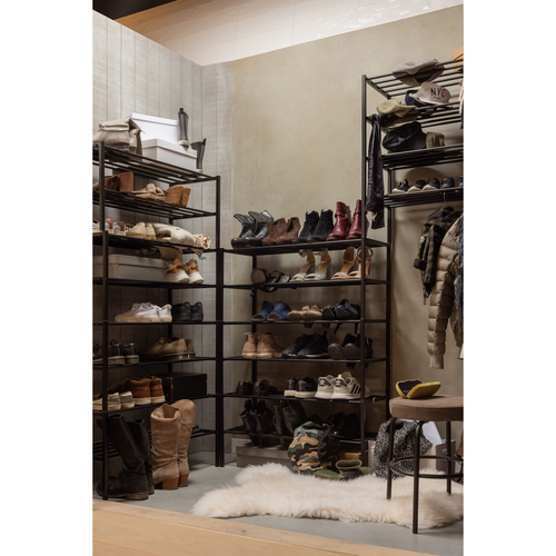 WOOOD schoenenrek Ferro - Metaal - Zwart - 40x85x35