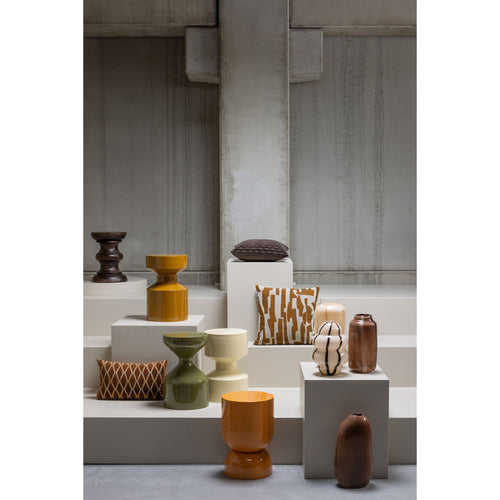 WOOOD vaas Sahil - Glas - Bruin - Set van 2 - vtwonen shop