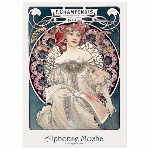 Artfulprints  Alphonse Mucha - F. Champenois   poster 50x70 cm - vtwonen shop