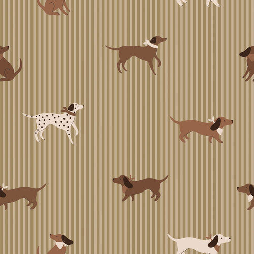 ESTAhome behang honden groen - 50 x 900 cm - 131900
