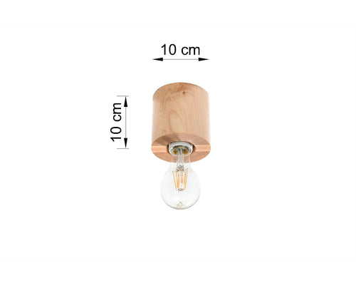 Sollux plafondlamp Salgado - 1 lichts - 10  x 10   cm - bruin - vtwonen shop