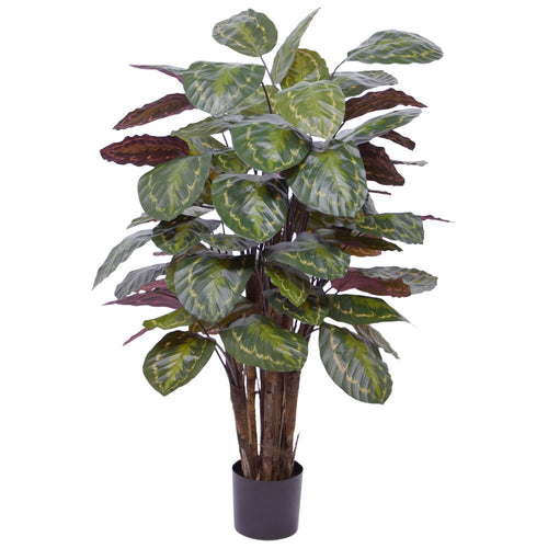Maxifleur Calathea Roseopicta kunstplant Deluxe 125cm rood