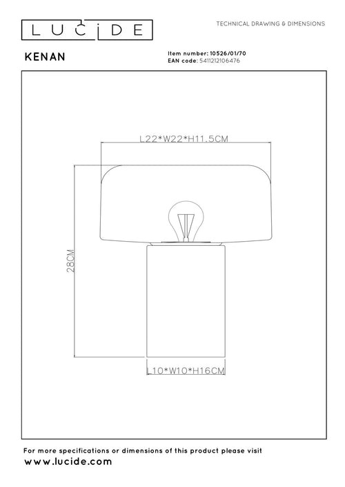 Lucide tafellamp KENAN - 1xE14 - Hout - vtwonen shop