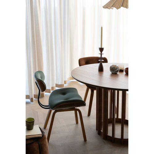 Dutchbone Blackwood Eetkamerstoel Walnootkleur/ Groen