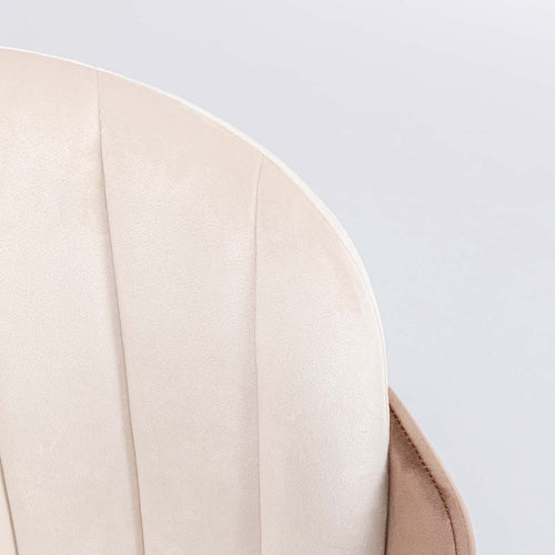 Kare Design Stoel Hojas fluweel beige en taupe