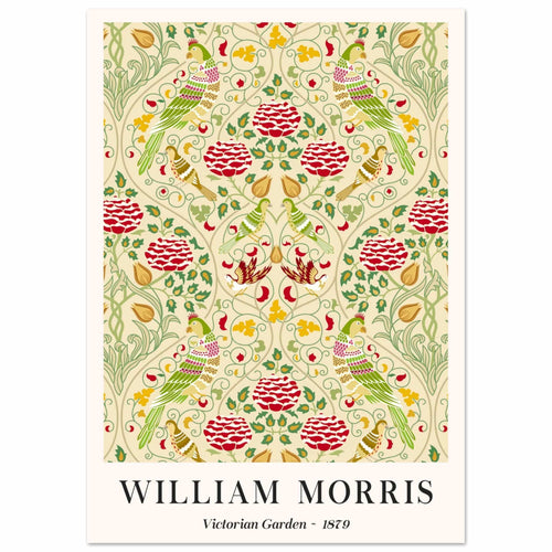 Artfulprints Poster William Morris - Victorian garden 1879   - A4 21x29.7 cm - Groen