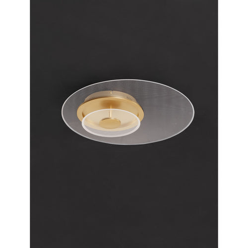 Nova Luce COPO Geïntegreerde LED-plafondlamp, halfverzonken, messing goud, Triac dimbaar, 29W, 19L05m, 3000K