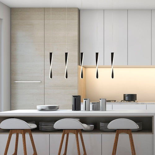Searchlight PADDLE - Led 5 Light Bar Ceiling Hanglamp - Zwart