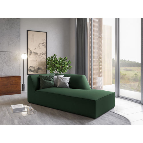 Cosmopolitan Design - Ligstoel rechts Siena structurele stof groente - 181x93x69cm