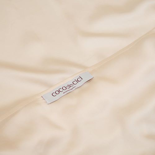 Coco & Cici - TENCEL Sateen Kussensloop Wit Zand - 1 kussensloop 50x70 zonder volant