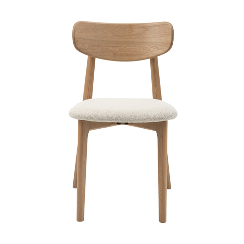 Olivine Eline Eetkamerstoel Bouclé Wit