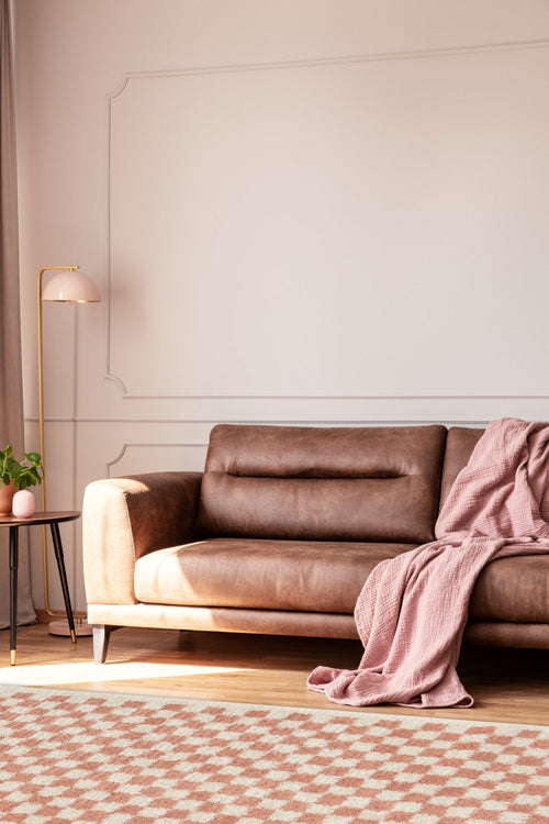 AFK Living vloerkleed Checkers - shaggy - roos - 160 x 213 cm - vtwonen shop