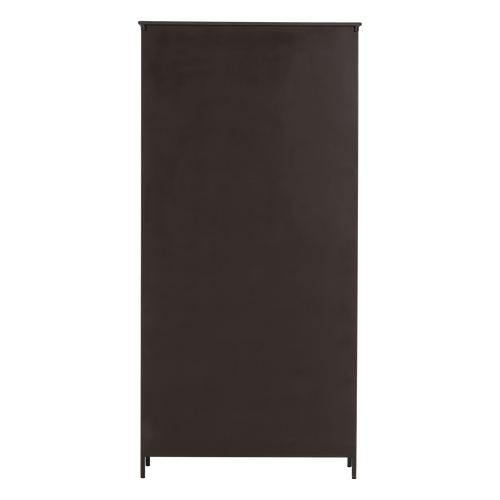 WOOOD xl 2-deurs vitrinekast Exhibit - Metaal - Donkerbruin - 203x99x45