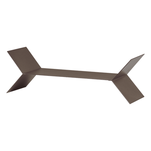 WOOOD wandplanken Lorin - Metaal - Mokkabruin - Set Van 3 - 13x80x13