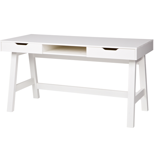 WOOOD bureau Nikki - Grenen - Wit - 75x140x62 - vtwonen shop