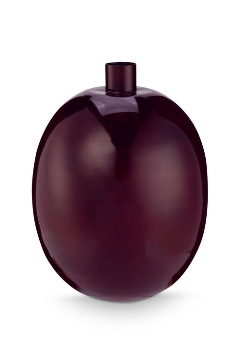 vtwonen Vaas - Metaal - Burgundy - 27x35cm - vtwonen shop