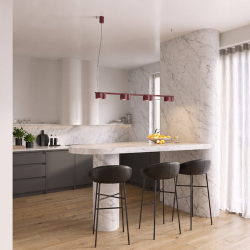 Sollux Lighting Kroonluchter OVIO 4 bordeaux Gx53 - 122x12x208cm