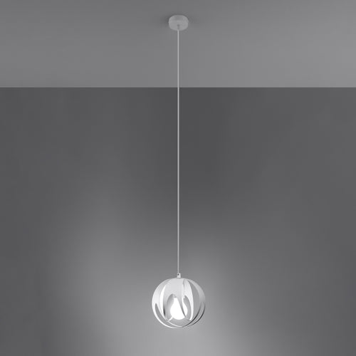 Sollux Lighting Hanglamp TULOS 1 wit - 16x16x125cm