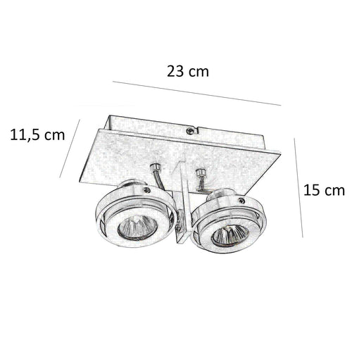 Artdelight spot Meist - 2 lichts - 23  x 15   cm - wit - vtwonen shop