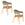 Housecraft Living Indy Eetkamerstoelen met leuning Licht Bruin/ Beige - Set van 2
