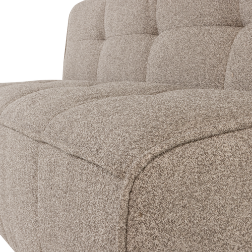 vtwonen eetbankje met rugleuning Cluster - Bouclé - Khaki Bruin - 82x105x95