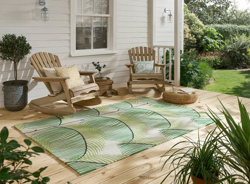 Vloerkleed Sanderson Manila Leaf-Botanical Green Outdoor 140x200 cm - vtwonen shop