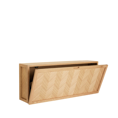 Hübsch schoenenkast Herringbone - mdf/eikenfineer/eikenhout - 100x25xh40cm