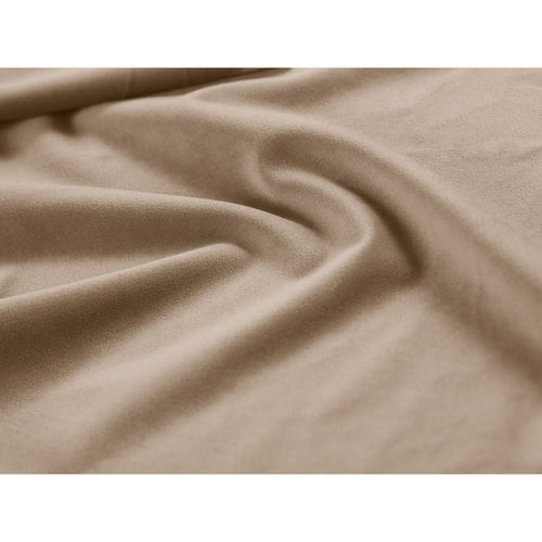 Cosmopolitan Design - Opbergbed met hoofdeinde Asti 90x200cm flueel beige amandel - 220x130x95cm