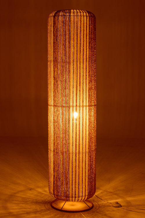 J-Line lamp Touw Cilinder - metaal - wit/naturel - large