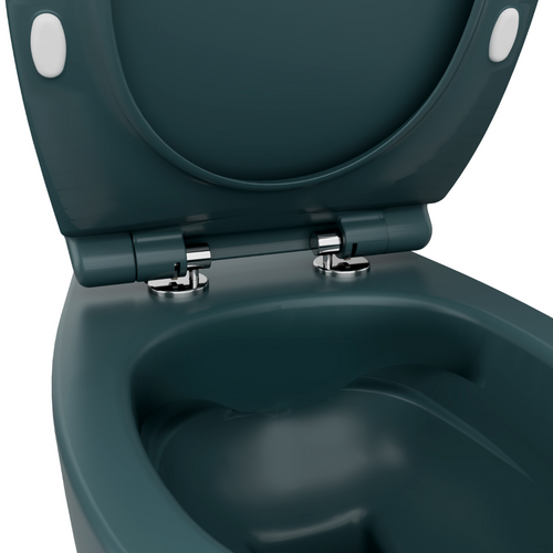 Isvea Wc Toilet Badkamer Hangend Petrol Groen Inclusief Softclose Toiletbril - vtwonen shop