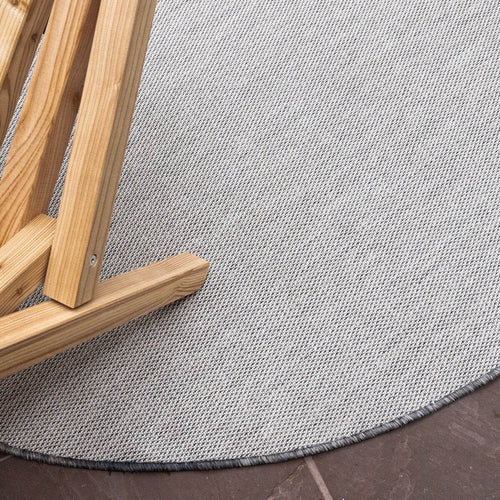 Rond Buitenkleed Mono - Grijs/Wit - Dubbelzijdig - EVA Interior - 200 x 200 cm - vtwonen shop