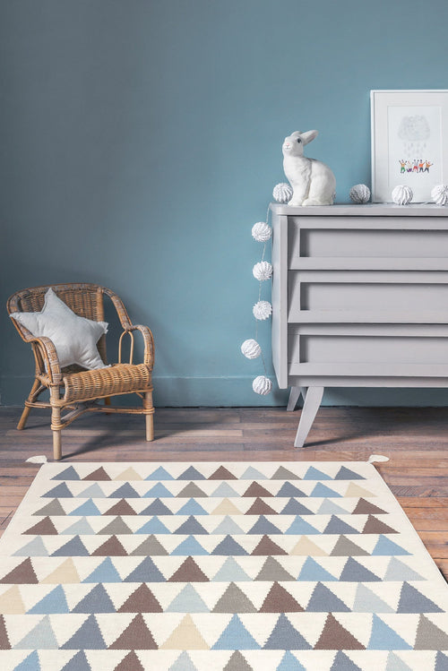 AFK Living vloerkleed Triangles - voor kinderen - Katoen - 110 x 160 cm