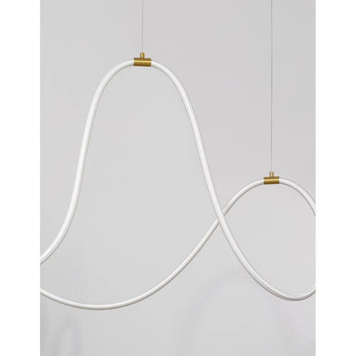 Merano Anaheim Geïntegreerde LED Hanglamp Plafondlamp Dimbaar Messing Goud Metaal LED 57W 189Lm 3000K L : 150