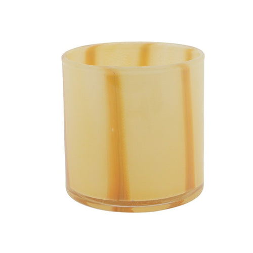 Home Society Waxinelichthouder Banding L - beige - glas - wanddecoratie - Ø 12 cm / H 12 cm - vtwonen shop