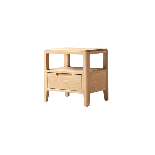 Tikamoon Nachtkastje van massief eikenhout met 1 lade - Naturel - vtwonen shop