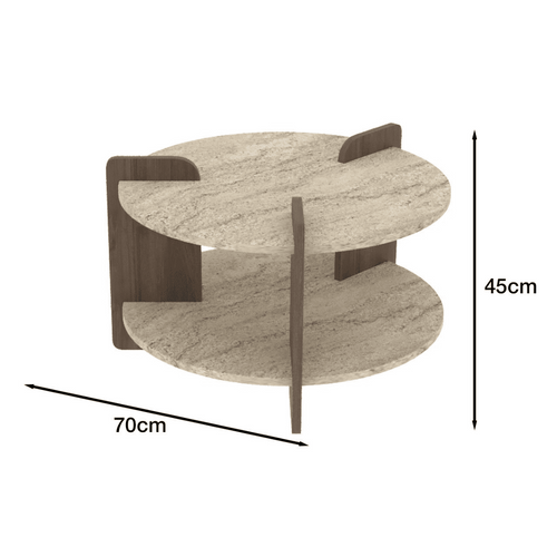 Calicosy - MILO Salontafel - Naturel - 70x70x45 cm
