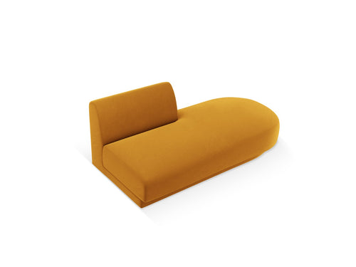 Micadoni Module Miley 2-zits, flueel geel - 90x158x70cm