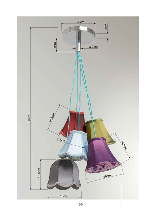 Kare Design Hanglamp Saloon Flowers 5