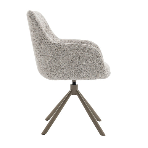 DÉJA Living Eetkamerstoel Noé - Beige/Taupe - Draaibaar - Set van 2 - vtwonen shop