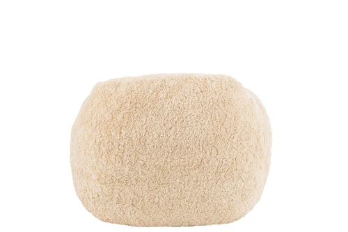 J-Line sofa Shearl  - polyester creme small