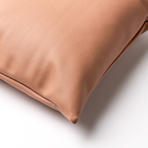 JARED - kussenhoes 45x45 cm - stoere leerlook - effen kleur - Cork - roze