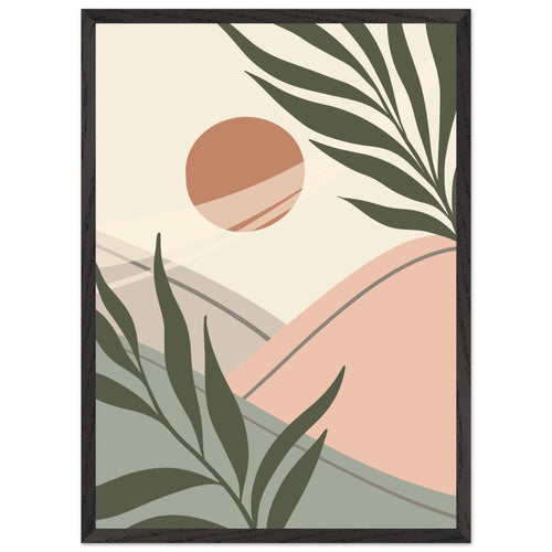 Artfulprints Poster met Lijst Boho – Serene moment   - 50x70 cm - beige