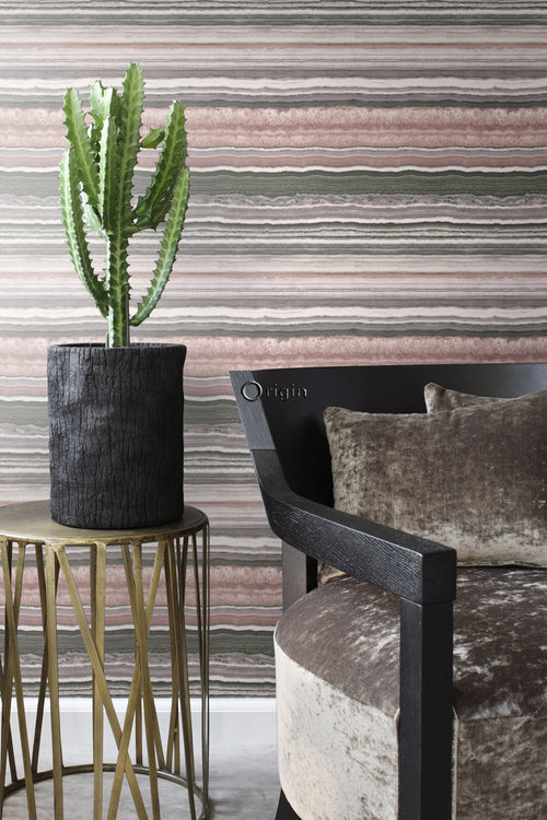 Origin Wallcoverings behang gelaagd marmer steen kwartsroze - 53 cm x 10,05 m - 337237 - vtwonen shop