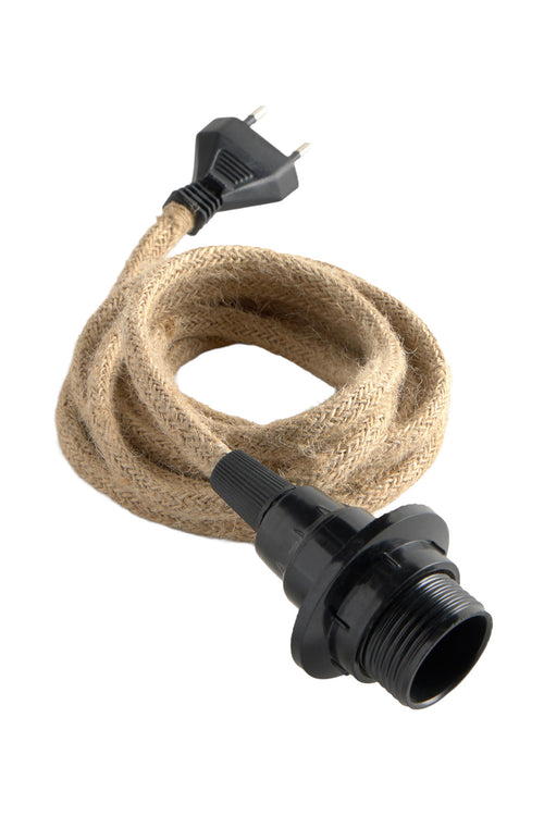 Calma House Jutekabel met E14-lampfitting en CE-stekker Cable - Naturel - E14 250