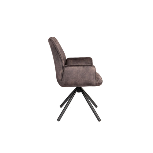 Housecraft Living Jamie Eetkamerstoelen met armleuning Wood/ Bruin - Set van 2