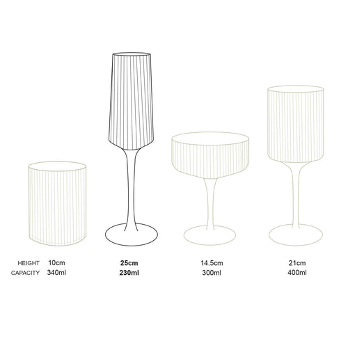 vtwonen Champagneglazen - set van 4 - met Gouden Rand - vtwonen shop