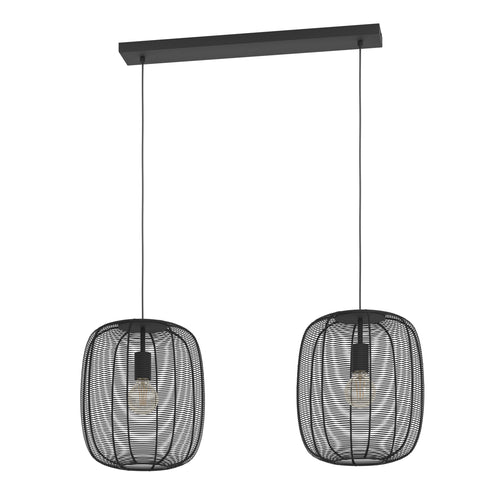 EGLO hanglamp Rinroe - e27 - 90 cm - zwart - staal - vtwonen shop