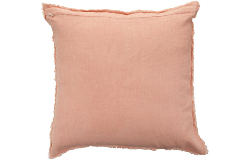 J-Line kussen Stonewashed - linnen - abrikoos - vtwonen shop