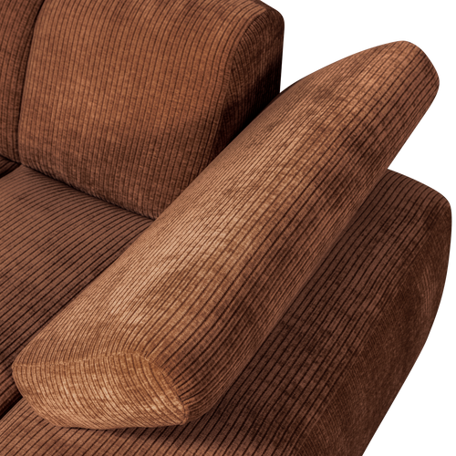 WOOOD chaise longue element rechts Mojo - Ribstof - Roest Bruin - vtwonen shop